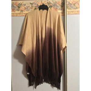 Space Age One Size Ombre Open Wrap Knit Classic Western Kimono Top